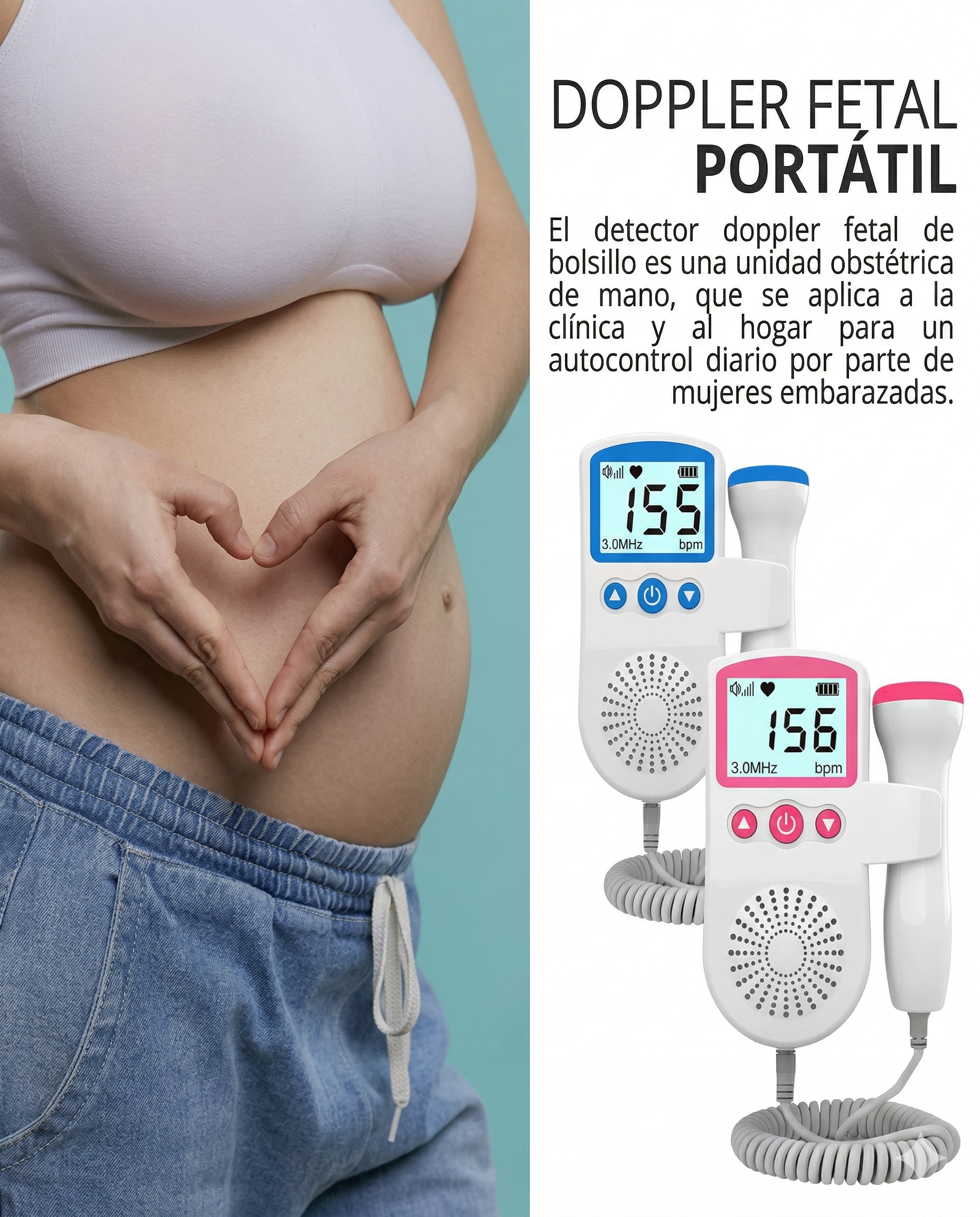Doppler fetal portátil