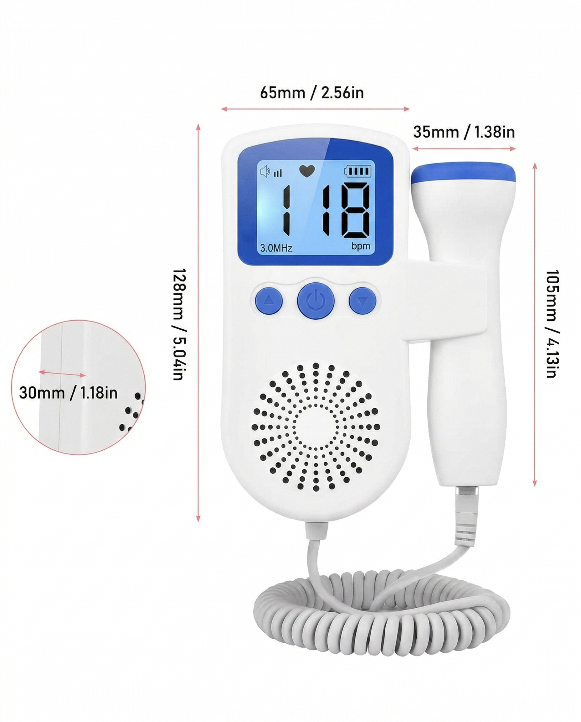 Doppler fetal portátil
